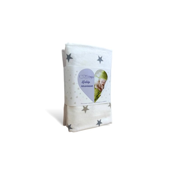 НАБОР ПЕЛЕНОК "SOFT STARS" 80Х100